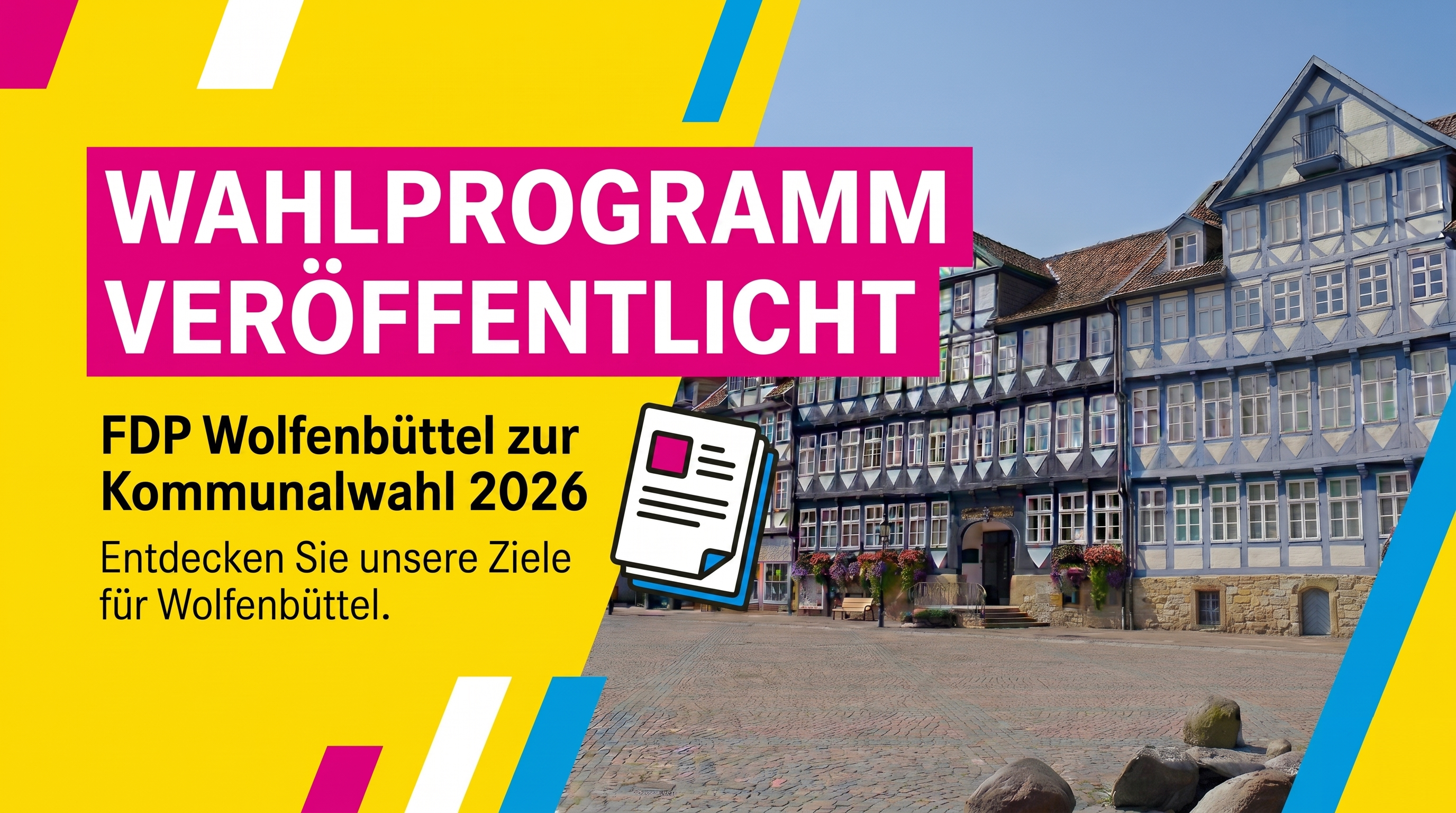 Wahlprogramm: FDP Wolfenbüttel veröffentlicht kommunalpolitische Leitlinien für 2026 bis 2031