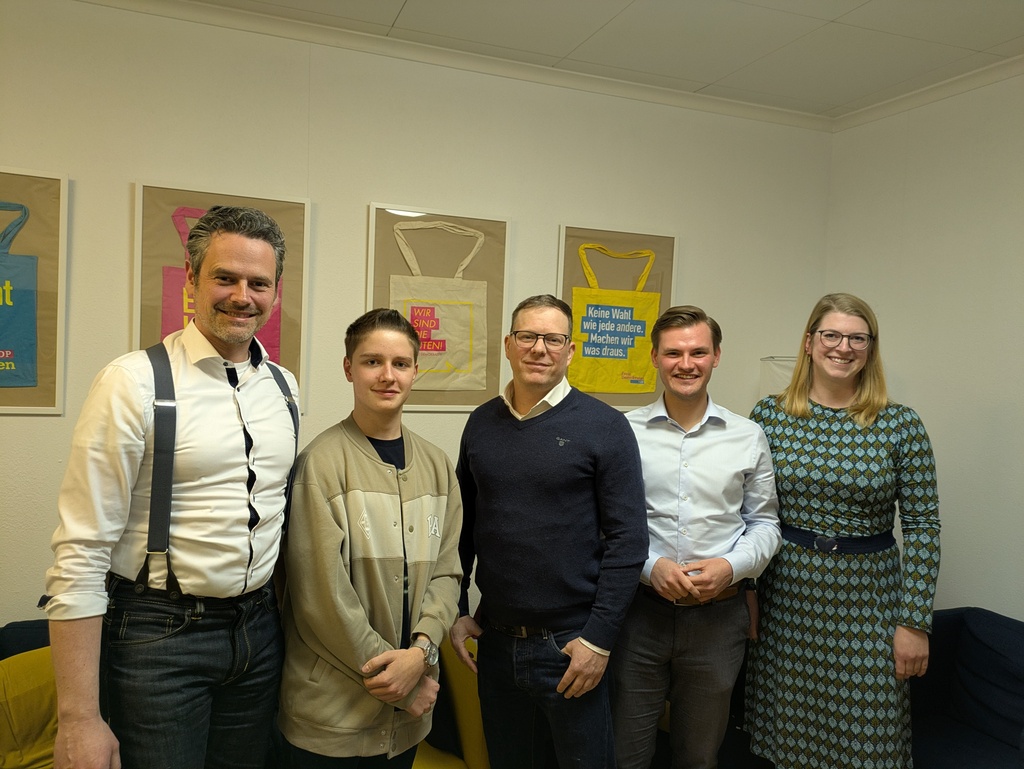 FDP Stadtverband Wolfenbüttel Vorstand: Pierre Balder, Finn Dieckmann, Thomas Becker, Vincent Schwarz, Christina Balder